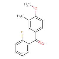 Chemical structure of (2-fluorophenyl)(4-methoxy-3-methylphenyl)methanone - CSSB00000439003