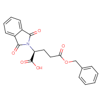 Chemical structure of (2S)-5-(benzyloxy)-2-(1,3-dioxo-2,3-dihydro-1H-isoindol-2-yl)-5-oxopentanoic acid - CSSB00015881895