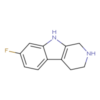 Chemical structure of 7-fluoro-1H,2H,3H,4H,9H-pyrido[3,4-b]indole - CSSB00000062037