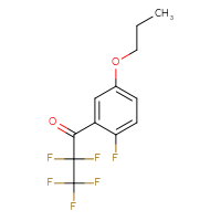 Chemical structure of 2,2,3,3,3-pentafluoro-1-(2-fluoro-5-propoxyphenyl)propan-1-one - CSSB21103684622