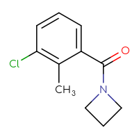 Chemical structure of 1-(3-chloro-2-methylbenzoyl)azetidine - CSSB00084919914