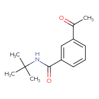 Chemical structure of 3-acetyl-N-tert-butylbenzamide - CSSB00103327047