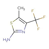 Chemical structure of 5-methyl-4-(trifluoromethyl)-1,3-thiazol-2-amine - CSSB00009859400