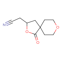 Chemical structure of 2-{1-oxo-2,8-dioxaspiro[4.5]decan-3-yl}acetonitrile - CSSB21224770716