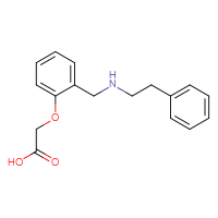 Chemical structure of 2-(2-{[(2-phenylethyl)amino]methyl}phenoxy)acetic acid - CSSB00121608001