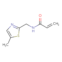 Chemical structure of N-[(5-methyl-1,3-thiazol-2-yl)methyl]prop-2-enamide - CSSB00014224880