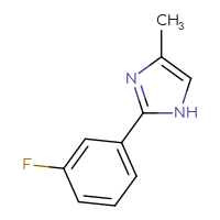 Chemical structure of 2-(3-fluorophenyl)-4-methyl-1H-imidazole - CSSB00012002000
