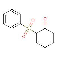 Chemical structure of 2-(benzenesulfonyl)cyclohexan-1-one - CSSB00000187782