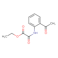 Chemical structure of ethyl [(2-acetylphenyl)carbamoyl]formate - CSSB06270857368