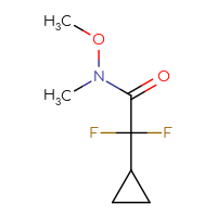 Chemical structure of 2-cyclopropyl-2,2-difluoro-N-methoxy-N-methylacetamide - CSSB00108237081