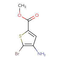 Chemical structure of methyl 4-amino-5-bromothiophene-2-carboxylate - CSSB00010749435