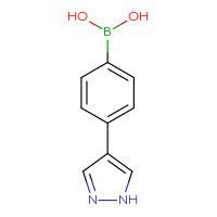 Chemical structure of [4-(1H-pyrazol-4-yl)phenyl]boronic acid - CSSB00010979547