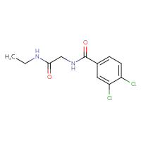 Chemical structure of 2-[(3,4-dichlorophenyl)formamido]-N-ethylacetamide - CSSB00103386020