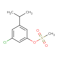 Chemical structure of 3-chloro-5-(propan-2-yl)phenyl methanesulfonate - CSSB20791761959