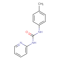 Chemical structure of 3-(4-methylphenyl)-1-(pyridin-2-yl)urea - CSSB00026189984
