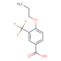 Chemical structure of 4-propoxy-3-(trifluoromethyl)benzoic acid - CSSB00005743010