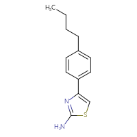 Chemical structure of 4-(4-butylphenyl)-1,3-thiazol-2-amine - CSSB00000256431