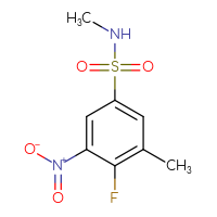 Chemical structure of 4-fluoro-N,3-dimethyl-5-nitrobenzene-1-sulfonamide - CSSB00006414312