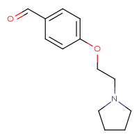 Chemical structure of 4-[2-(pyrrolidin-1-yl)ethoxy]benzaldehyde - CSSB00000737929