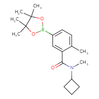 Chemical structure of N-cyclobutyl-N,2-dimethyl-5-(4,4,5,5-tetramethyl-1,3,2-dioxaborolan-2-yl)benzamide - CSSB02526921760