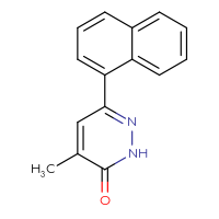 Chemical structure of 4-methyl-6-(naphthalen-1-yl)-2,3-dihydropyridazin-3-one - CSSB14823823003