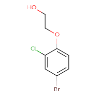 Chemical structure of 2-(4-bromo-2-chlorophenoxy)ethan-1-ol - CSSB00000193250
