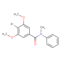Chemical structure of 4-bromo-3,5-dimethoxy-N-methyl-N-phenylbenzamide - CSSB00026836261