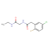 Chemical structure of 2-[2-(5-chloro-2-fluorophenyl)acetamido]-N-ethylacetamide - CSSB07171893280