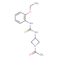 Chemical structure of 3-(1-acetylazetidin-3-yl)-1-(2-ethoxyphenyl)thiourea - CSSB21432526653