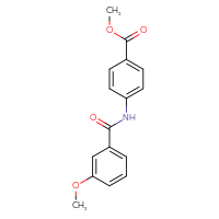 Chemical structure of methyl 4-(3-methoxybenzamido)benzoate - CSSB00046828587