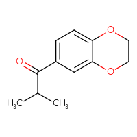 Chemical structure of 1-(2,3-dihydro-1,4-benzodioxin-6-yl)-2-methylpropan-1-one - CSSB00011220424