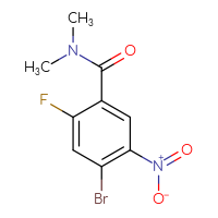 Chemical structure of 4-bromo-2-fluoro-N,N-dimethyl-5-nitrobenzamide - CSSB12117755504