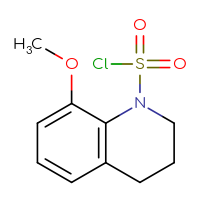 Chemical structure of 8-methoxy-1,2,3,4-tetrahydroquinoline-1-sulfonyl chloride - CSSB00010970060