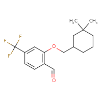 Chemical structure of 2-[(3,3-dimethylcyclohexyl)methoxy]-4-(trifluoromethyl)benzaldehyde - CSSB21414500043