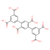 Chemical structure of 4-(3,5-dicarboxyphenyl)-[1,1'-biphenyl]-2,3',5,5'-tetracarboxylic acid - CSSB00160997067