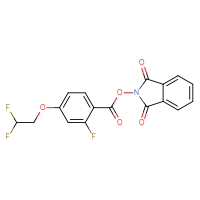Chemical structure of 1,3-dioxo-2,3-dihydro-1H-isoindol-2-yl 4-(2,2-difluoroethoxy)-2-fluorobenzoate - CSSB17484204053