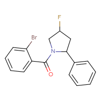 Chemical structure of 1-(2-bromobenzoyl)-4-fluoro-2-phenylpyrrolidine - CSSB01976697231