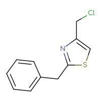 Chemical structure of 2-benzyl-4-(chloromethyl)-1,3-thiazole - CSSB00000739032