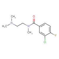Chemical structure of 3-chloro-N-[2-(dimethylamino)ethyl]-4-fluoro-N-methylbenzamide - CSSB01998649053