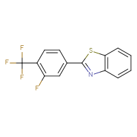Chemical structure of 2-[3-fluoro-4-(trifluoromethyl)phenyl]-1,3-benzothiazole - CSSB06580859029