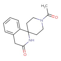 Chemical structure of 1'-acetyl-3,4-dihydro-2H-spiro[isoquinoline-1,4'-piperidin]-3-one - CSSB02420294474