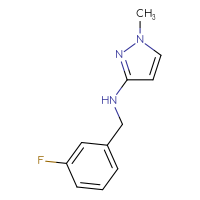 Chemical structure of N-[(3-fluorophenyl)methyl]-1-methyl-1H-pyrazol-3-amine - CSSB00000715104