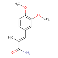 Chemical structure of (2E)-3-(3,4-dimethoxyphenyl)-2-methylprop-2-enamide - CSSB21043415047