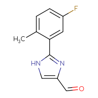 Chemical structure of 2-(5-fluoro-2-methylphenyl)-1H-imidazole-4-carbaldehyde - CSSB00011990731