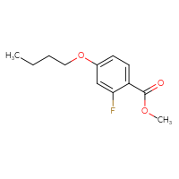 Chemical structure of methyl 4-butoxy-2-fluorobenzoate - CSSB05528546235