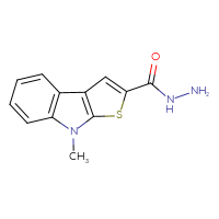 Chemical structure of 8-methyl-8H-thieno[2,3-b]indole-2-carbohydrazide - CSSB00000721433