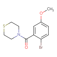 Chemical structure of 4-(2-bromo-5-methoxybenzoyl)thiomorpholine - CSSB00000354900