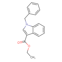 Chemical structure of ethyl 1-benzyl-1H-indole-3-carboxylate - CSSB00000031201