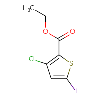 Chemical structure of ethyl 3-chloro-5-iodothiophene-2-carboxylate - CSSB06358888781