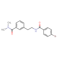 Chemical structure of 3-{2-[(4-bromophenyl)formamido]ethyl}-N,N-dimethylbenzamide - CSSB00231626272